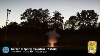 MS113 Garden In Spring - 7 shot 200 Gram + Fountain - Sky Bacon Fireworks 2024 Production