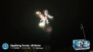 GM168 Opposing Forces (48 shots) 500 Gram Multi-Shot - Sky Bacon Fireworks 2024
