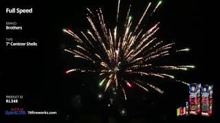 RL348 Full Speed - 7" Canister Shells with Two-Layered Display - Brothers Pyrotechnics