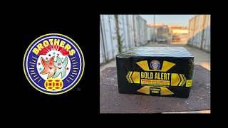 MS658 Gold Alert - 200 Gram Cake - Brothers Pyrotechnics