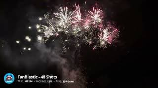 MS154 FanBlastic - 48 shot Fanned 200 Gram by Sky Bacon Fireworks (2024 Production)