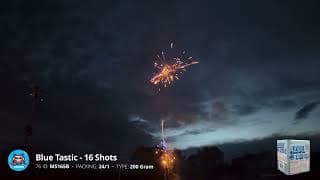 MS165 Blue Tastic - 16 shots 200 Gram Cake - Sky Bacon Fireworks 2024 Production
