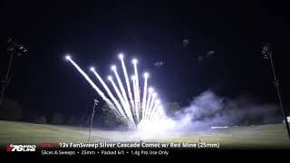 SE221 13s FanSweep Silver Cascade Comet w/ Red Mine (25mm) - '76 Pro Line 2024 Production