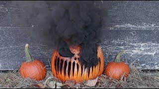 Black Smoke in Carved Pumpkin