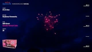 GM146A It's A Doe - Gender Reveal 26 shot Realtree Fireworks 500g Cake