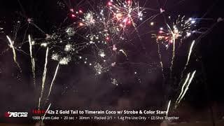 TM111 42s Z Gold Tail to Timerain Coco w Strobe & Color Stars (20sec) - 76 Pro Line 2024