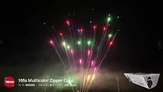 MS530S 105s Multicolor Zipper Cake - 500 Gram Colorful Z Firework - '76 Show Series