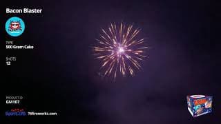 GM107 Bacon Blaster - 12 shot 500 Gram Cake - Sky Bacon Fireworks
