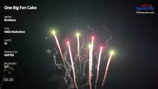 GM782 One Big Fan Cake - 51 shot 500 Gram Firework - Brothers Pyrotechnics