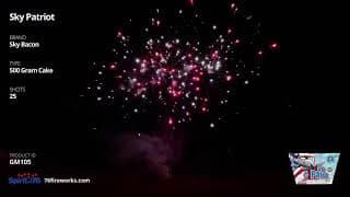 GM105 Sky Patriot - 25 shot 500 Gram - Sky Bacon Fireworks