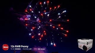 GM484S 12s RWB Peony - Patriotic Red, White & Blue Peony Cake - '76 Show Series 2024 Production