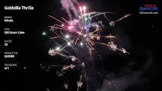 GM985 Goldzilla Thrilla - 20 shot 500 Gram - Winda Fireworks