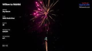 GM201 Willow to Nishiki - 20 shot 500 Gram Multishot - Sky Bacon Fireworks