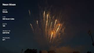 GM1016 Neon Moon - 181 shot 500 Gram Cake - Winda Fireworks