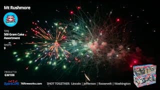 GM106 Mt Rushmore - 9 shot 500 Gram Assortment - Sky Bacon Fireworks