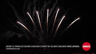 SE306 7s FanSlice Silver Cascade Comet w/ Silver Cascade Mine - 40mm