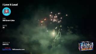 GM172 I Love It Loud - 33 shot KISS-Themed 500 Gram Cake - Sky Bacon Fireworks