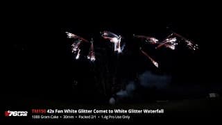 TM150 42s Fan White Glitter Comet to White Glitter Waterfall - '76 Pro Line 2024 Production