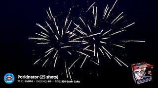 GM101 Porkinator (25 shots) - 500 Gram Multi-Shot - Sky Bacon Fireworks 2024